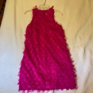 Anthropologie Roxie textured fringe shift dress